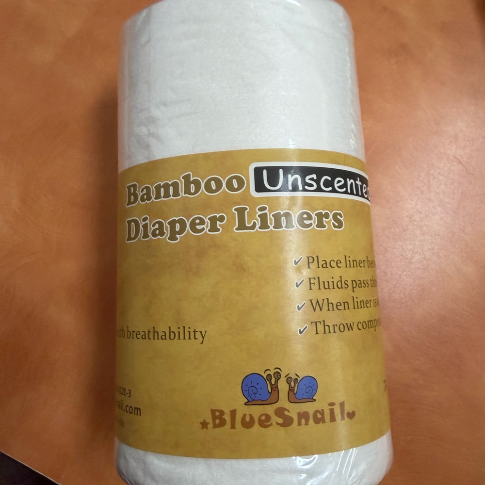 White Bamboo Diaper Liners